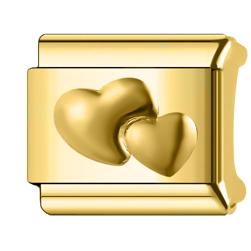 Wholesale Italian Charm Bracelet 9mm DIY Splicing Gold Plated Series Stainless Steel Composable Bracelet