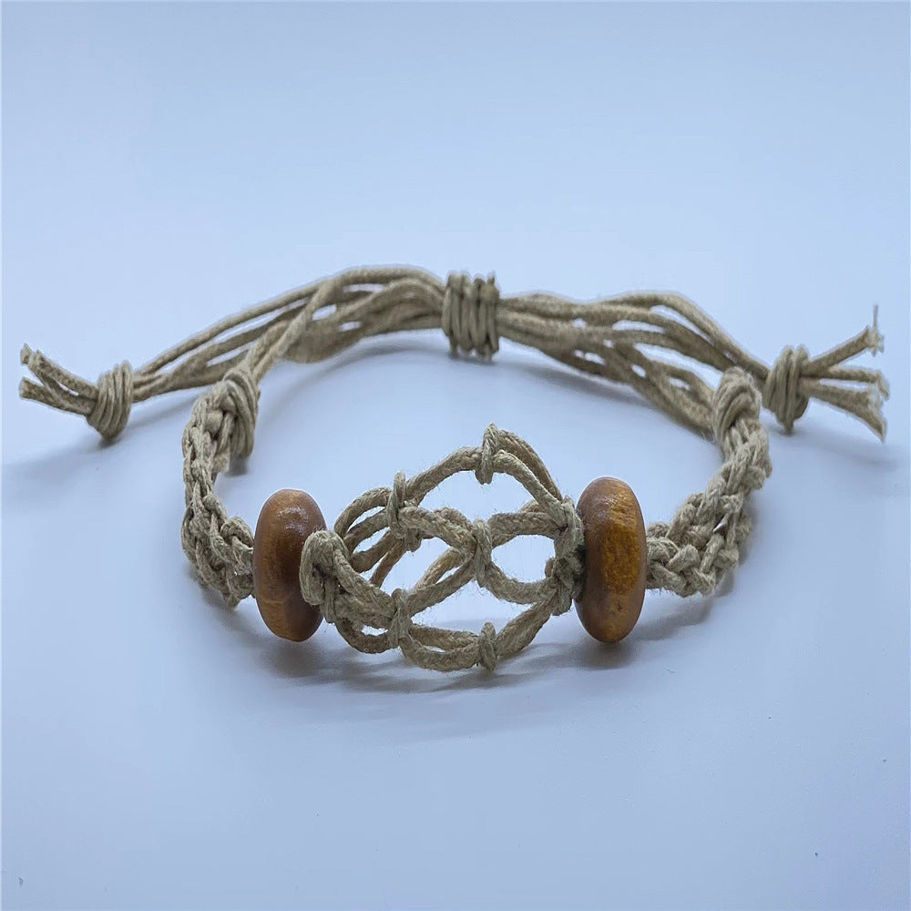 Wholesale Natural Stone Mesh Bag Woven Bracelet Adjustable Mesh Bag ACC-BT-Nius001