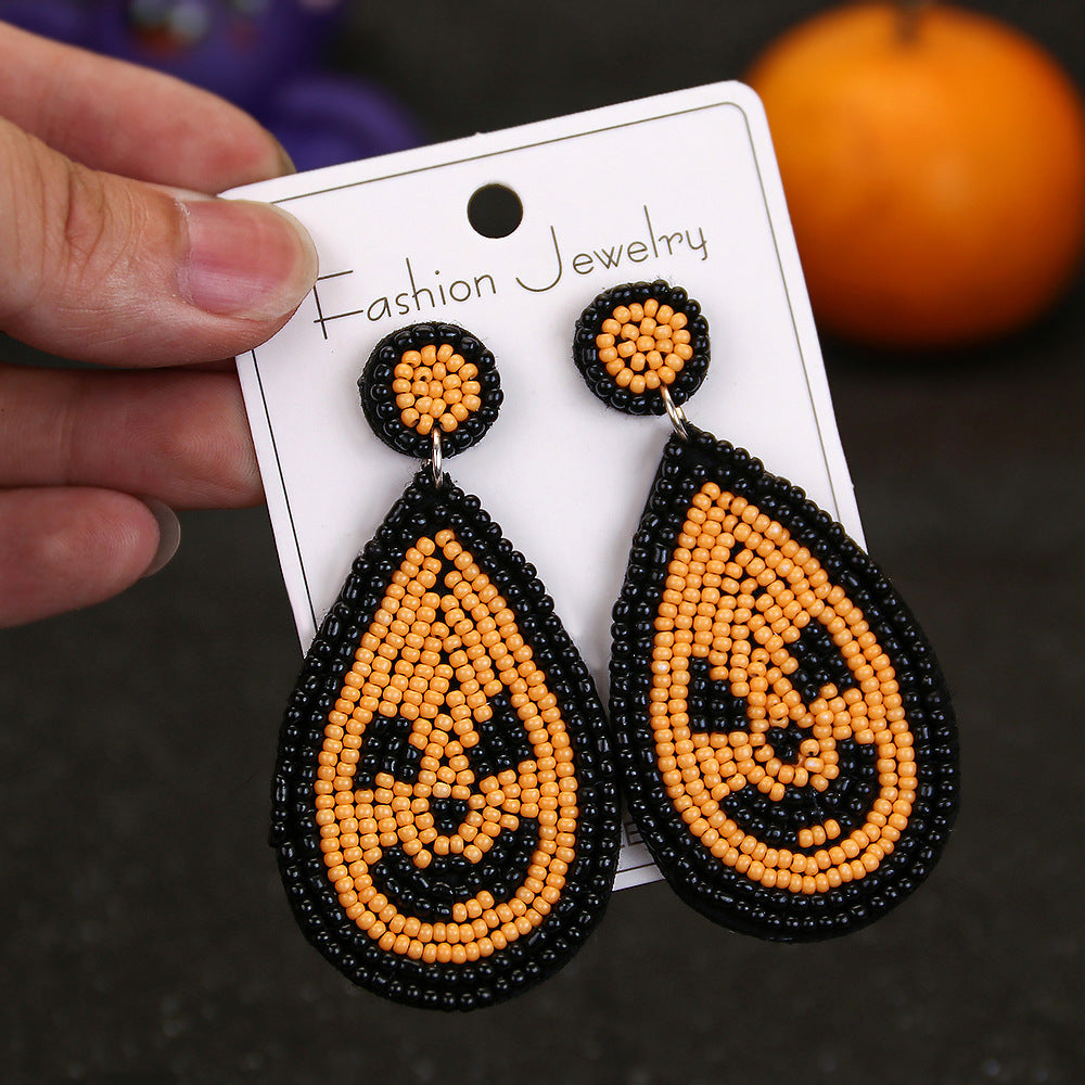 Wholesale Halloween Earrings Punk Style Rice Beads Earrings ACC-ES-ManT020