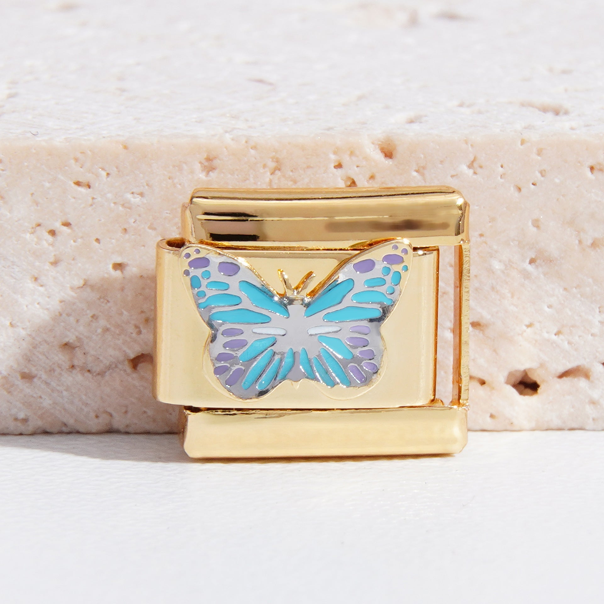 Wholesale Italian Charm Bracelet 9mm DIY Splicing Christmas Gold Titanium Steel Composable Bracelet