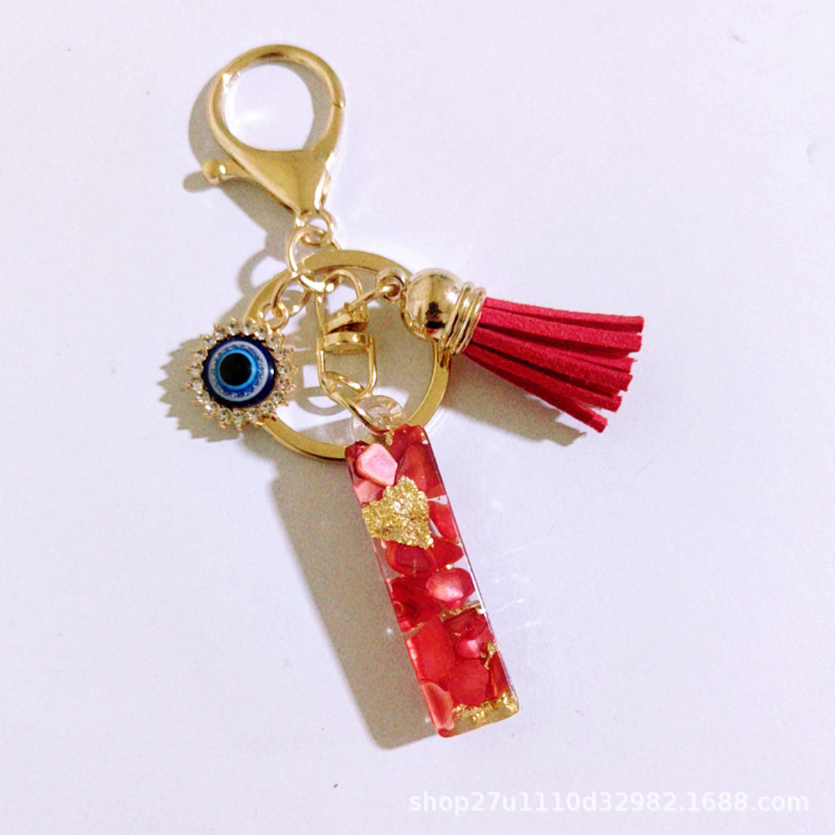 Wholesale Evil Eye Tassel Resin Letter Keychain Bag Charm Fashion Accessory for Party Resale