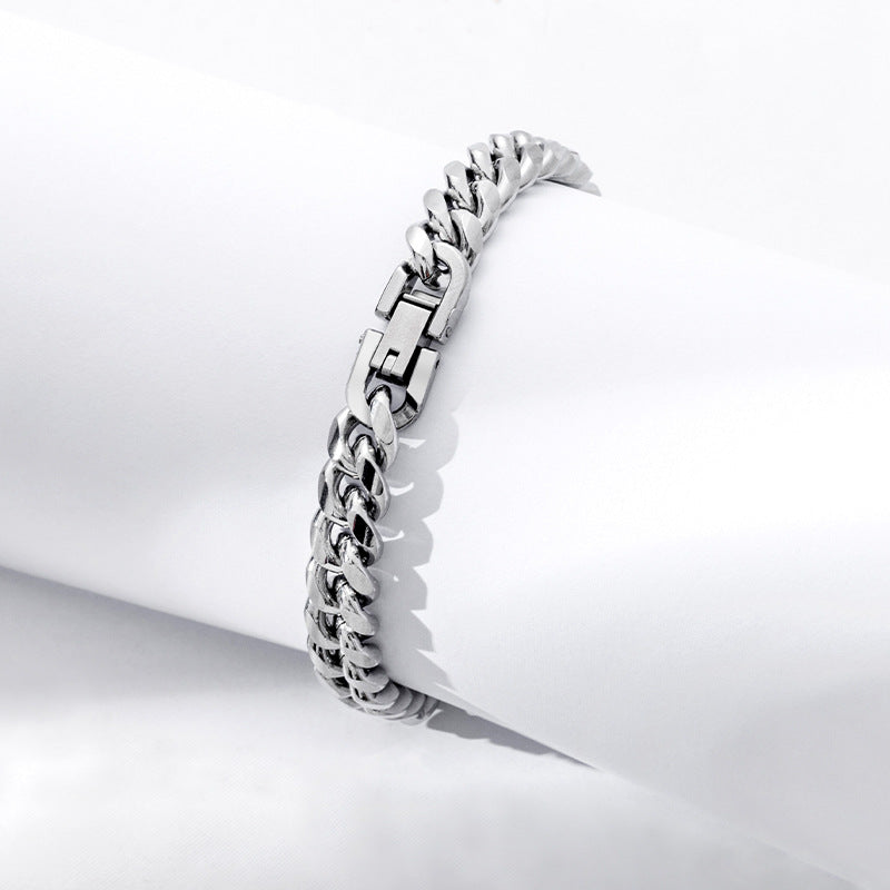 Wholesale Titanium Steel Cuban Men's Bracelet ACC-BT-Meihun002