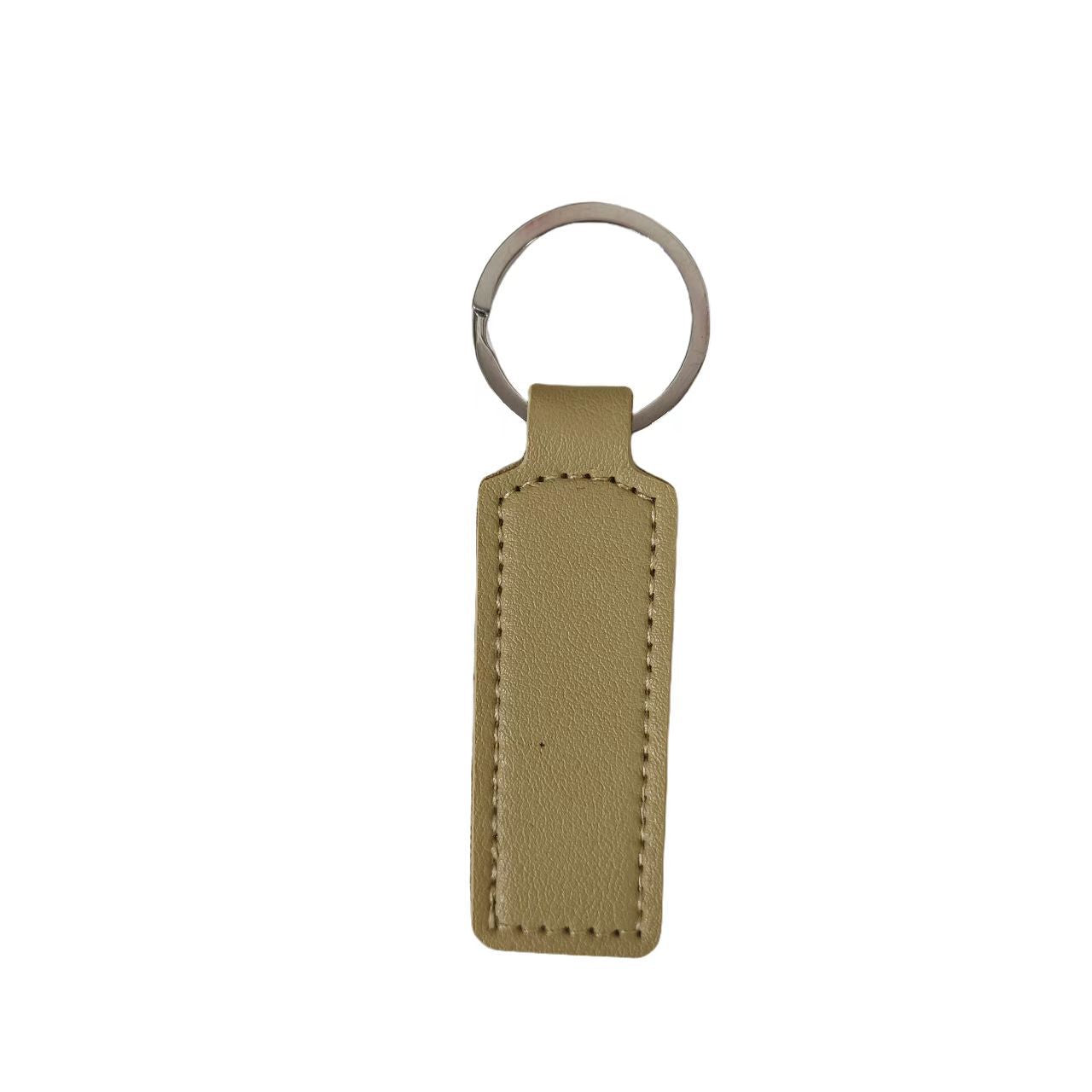 Wholesale Trendy Leather Keychain Car Key Accessory Minimalist Pendant Double Sided ing Everyday Gift
