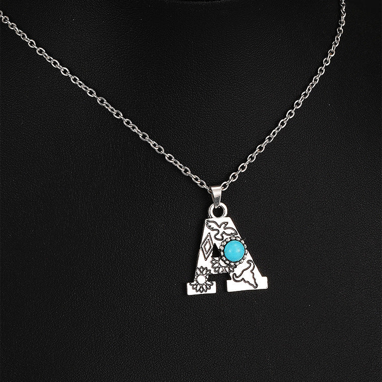 Wholesale Bourbon Mia Style English Letter Necklace ACC-NE-Yuj001