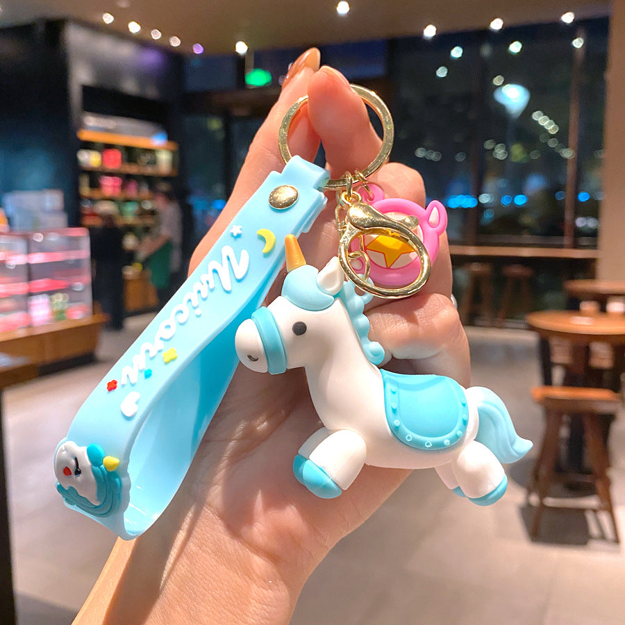Wholesale Cartoon Pony PVC Soft Glue Cute Keychain ACC-KC-XinShu016