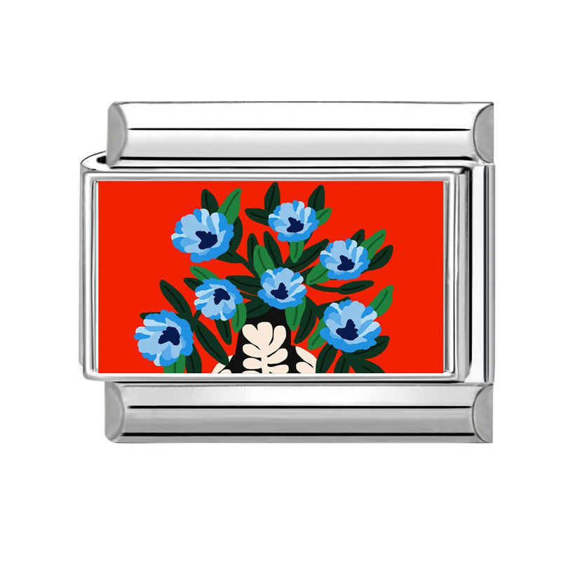 Wholesale Cute Cartoon Floral Charm Bracelet Stainless Steel DIY Jewelry Boutique Accessory