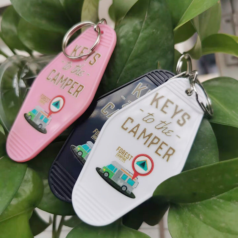 Wholesale Hotel Key To The CAMPER Travel Keychains ACC-KC-MeiXin002