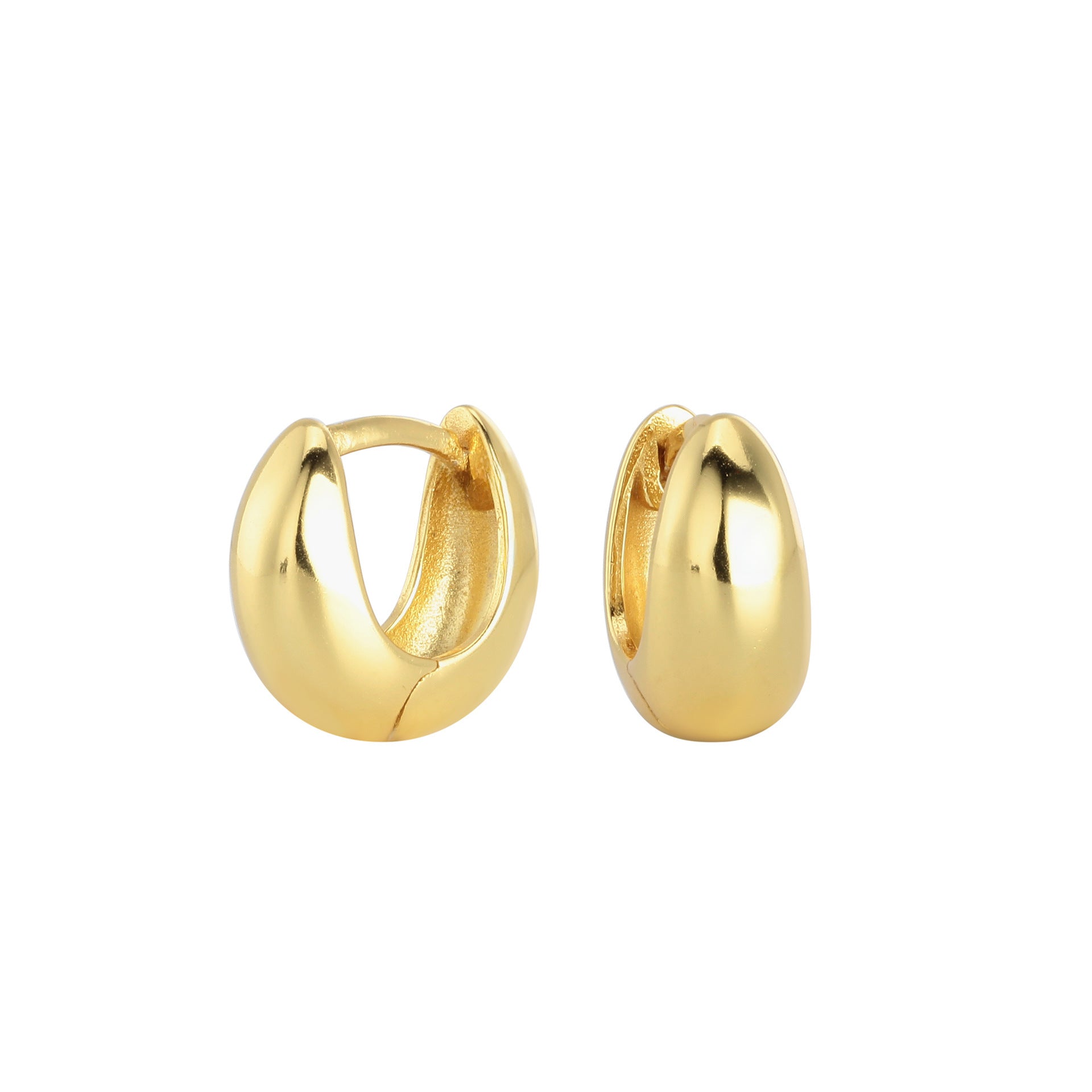 Wholesale S925 Sterling SilverBean Ear Buckle Color-retaining Gold-plated Water Drop Earrings