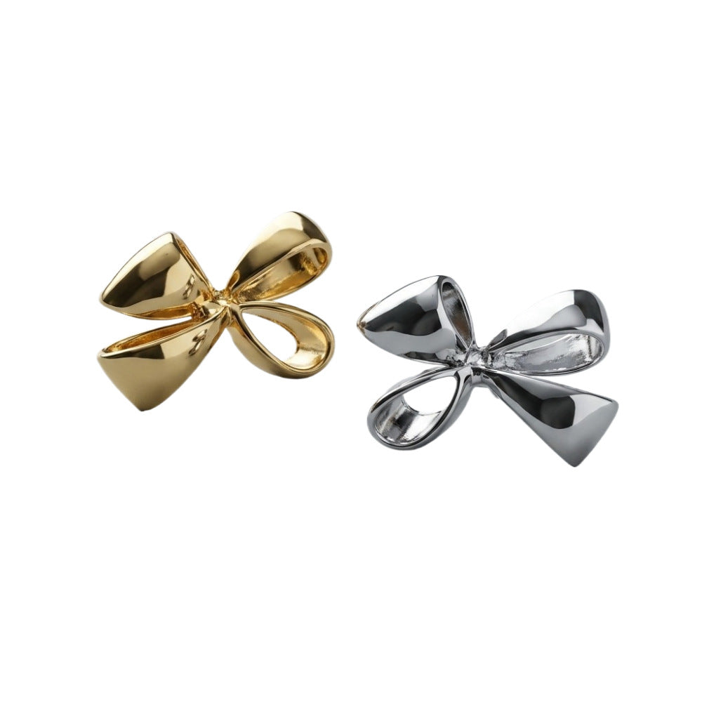 Wholesale Alloy Bow Earrings European Style Electroplated Jewelry Accessory
