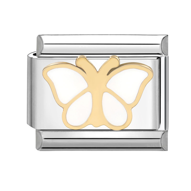 Wholesale Italian Charm Bracelet 9mm DIY Splicing White Series Titanium Steel Composable Bracelet