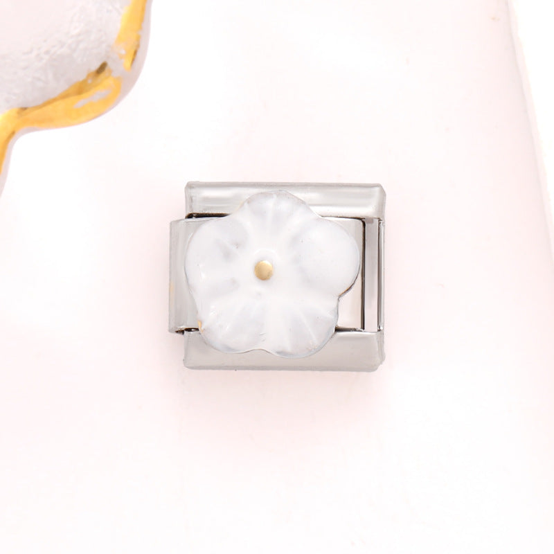 Wholesale 10pcs Italian Charm Bracelet 9mm DIY Splicing Removable Little Fox Stainless Steel Composable Bracelet