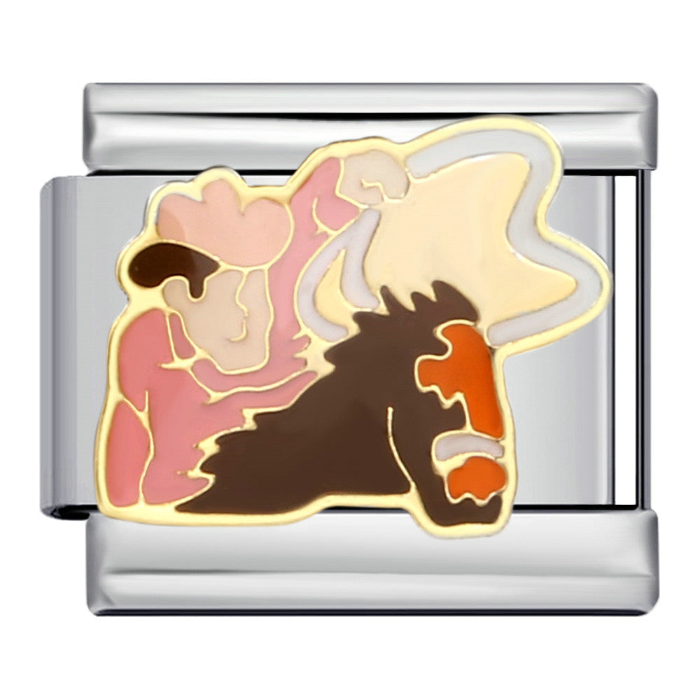 Wholesale  Italian Charm Bracelet 9mm DIY Splicing Removable Cartoon Pet Stainless Steel Composable Bracelet