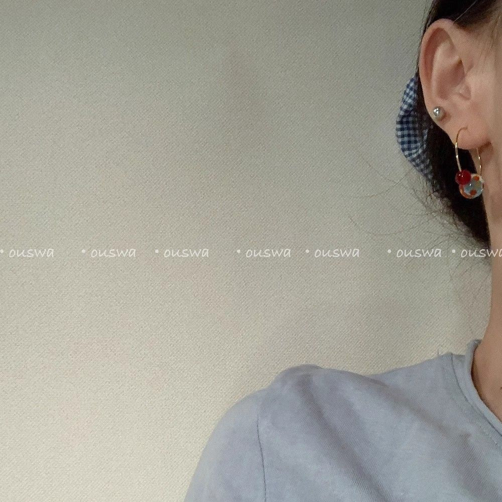 Wholesale  colored glaze  retro handmade earrings
