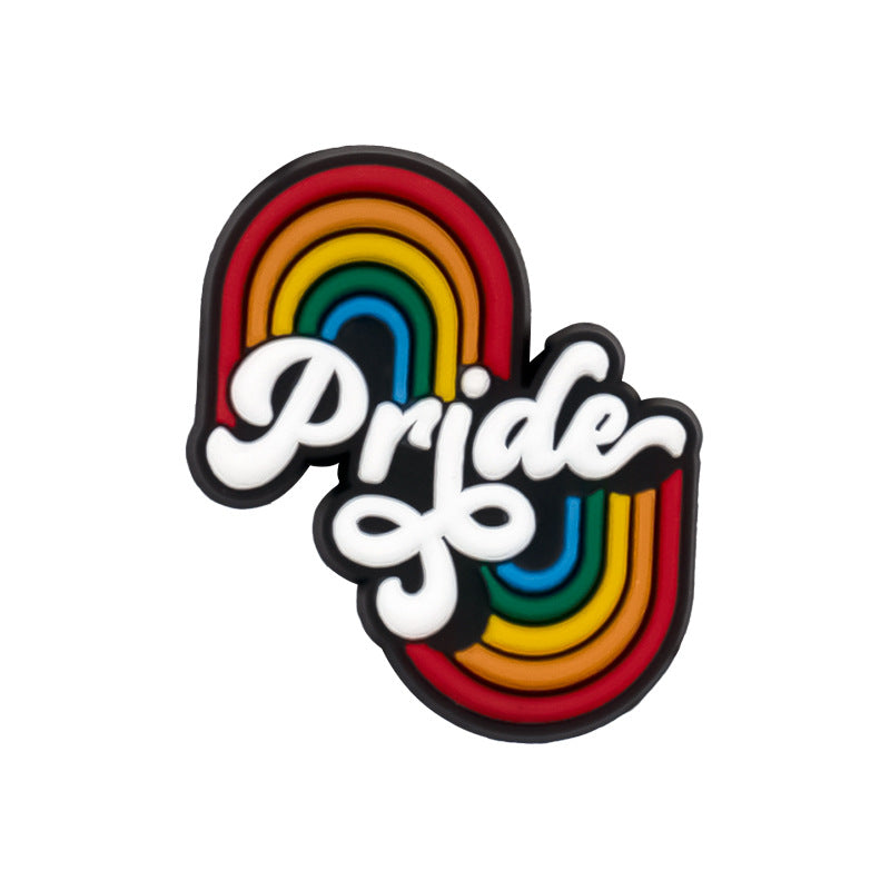 Wholesale 100pcs Random Rainbow Shoes Accessories Shoes Charms