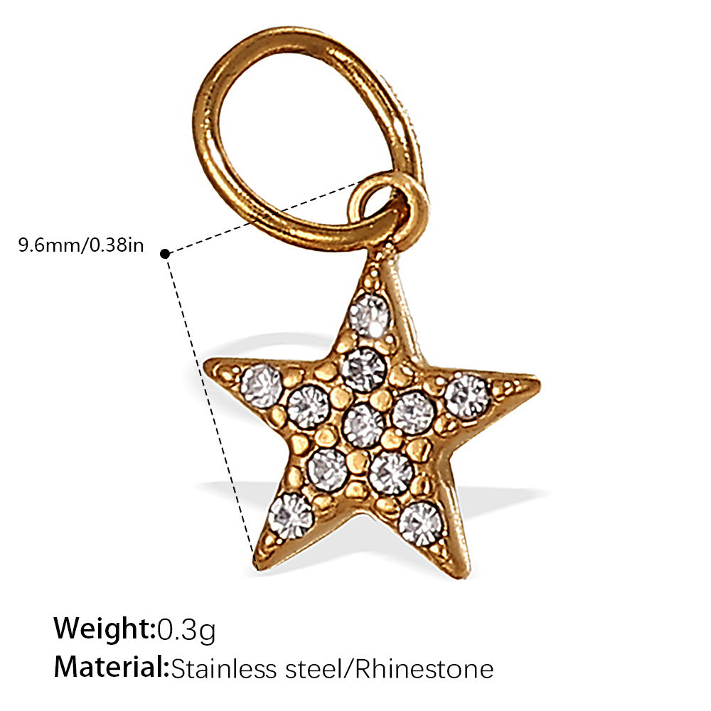 Wholesale wind hot sun moon stainless steel plated 18K gold Charms