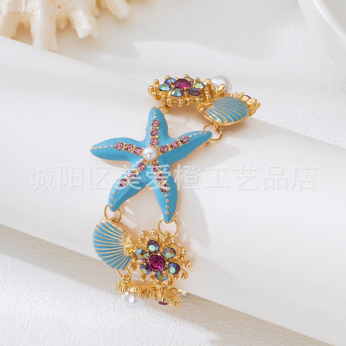 Wholesale Beach Vacation Style Ocean Starfish Shell Bracelet Women' s Bohemian Style Jewelry