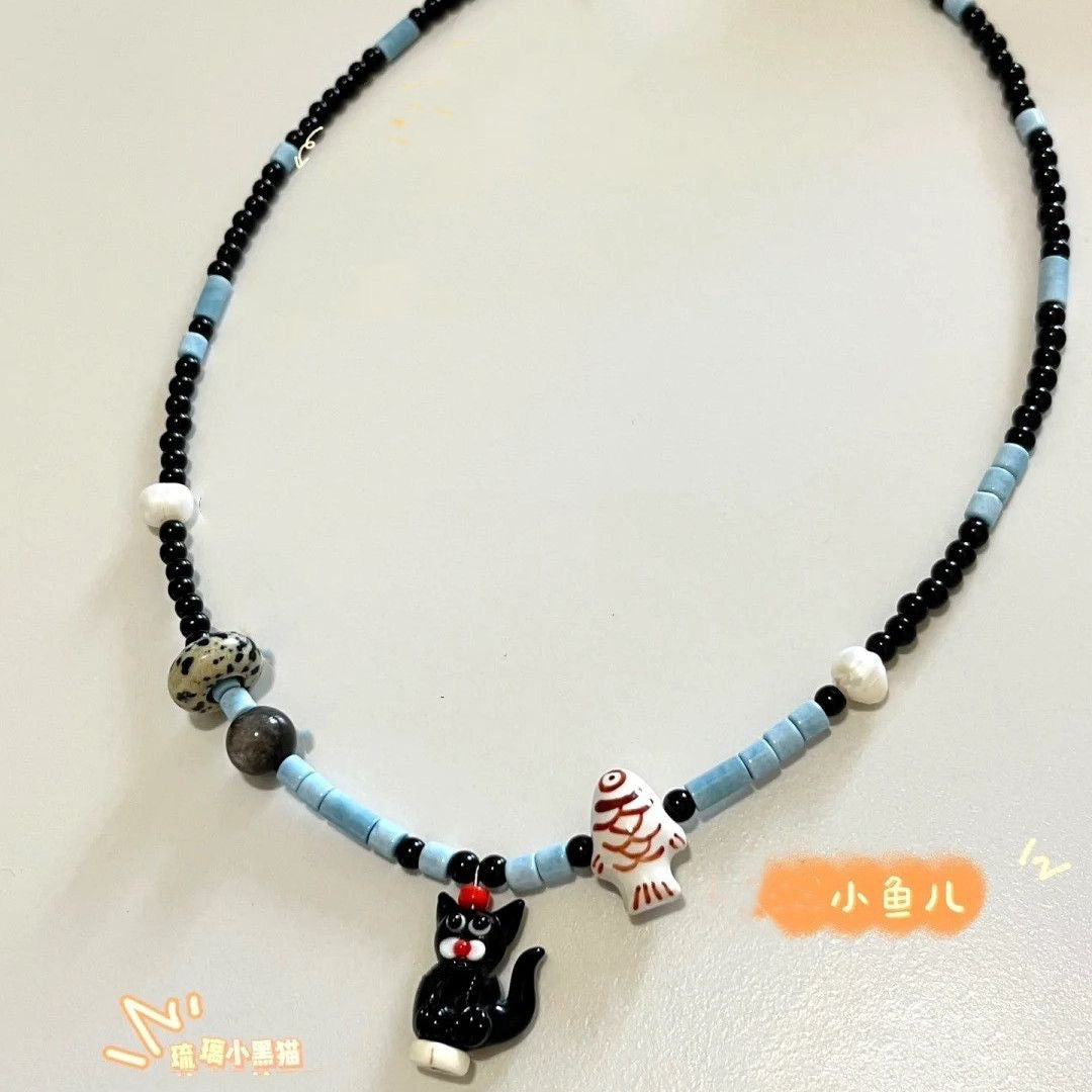 Wholesale  colorful small flower pendant clavicle chain