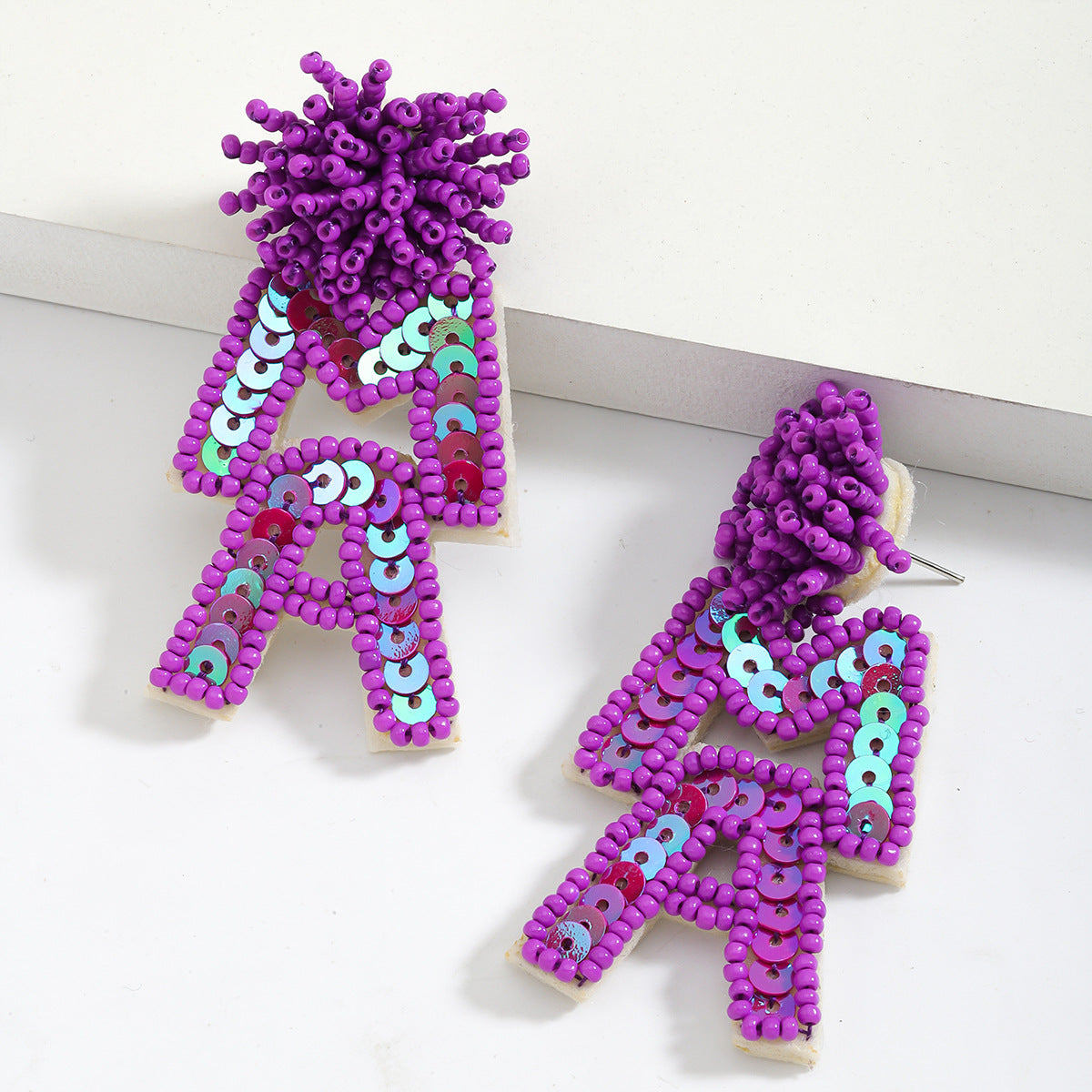 Wholesale MAMA Handmade Woven Rice Bead Earrings ACC-ES-JiaQi006