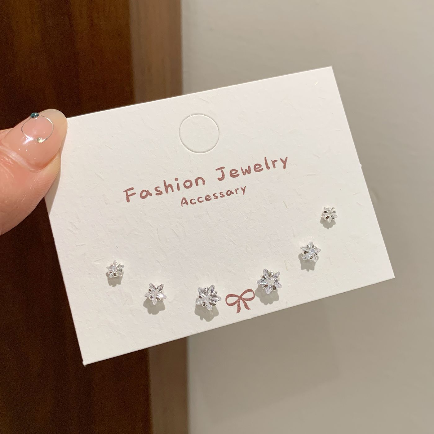 Wholesale Zircon Earrings for Ear Piercing Combination Set