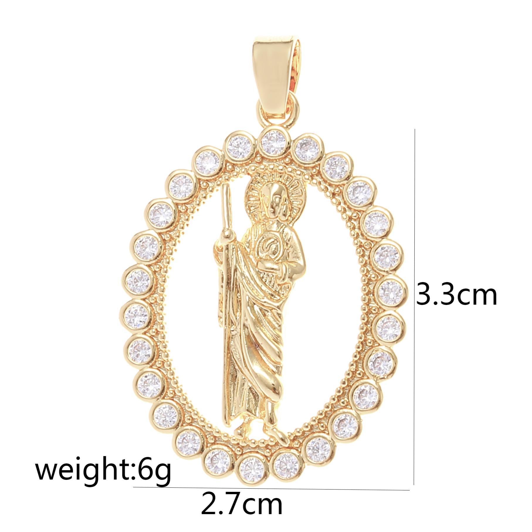 Wholesale Gold Plated Copper Geometric Zircon Pendant Necklace Unisex Fashion Accessory