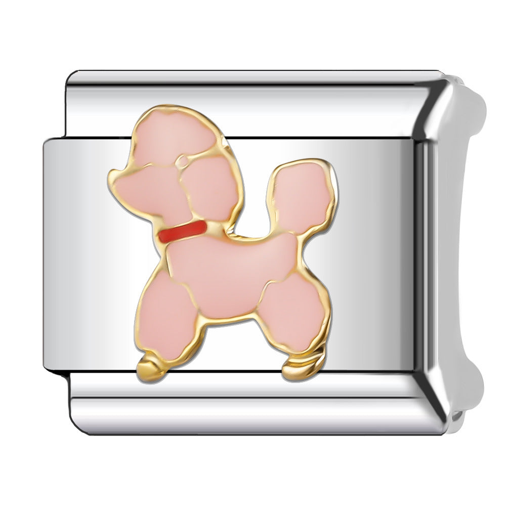 Wholesale Italian Charm Bracelet 9mm DIY Splicing Animal Style Stainless Steel Composable Bracelet