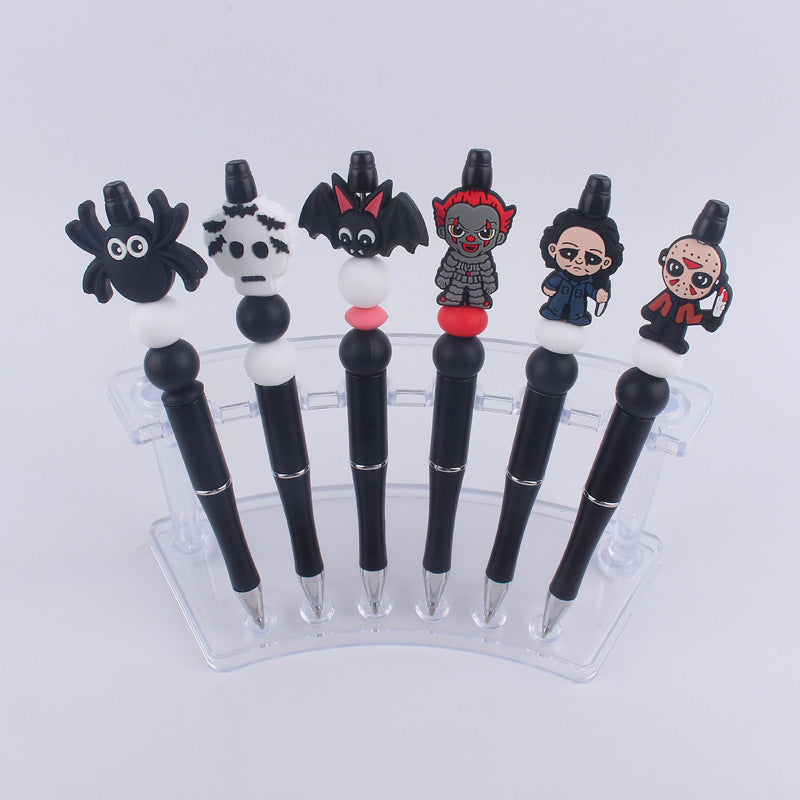 Wholesale  Halloween Pumpkin spider silicone  beaded pen