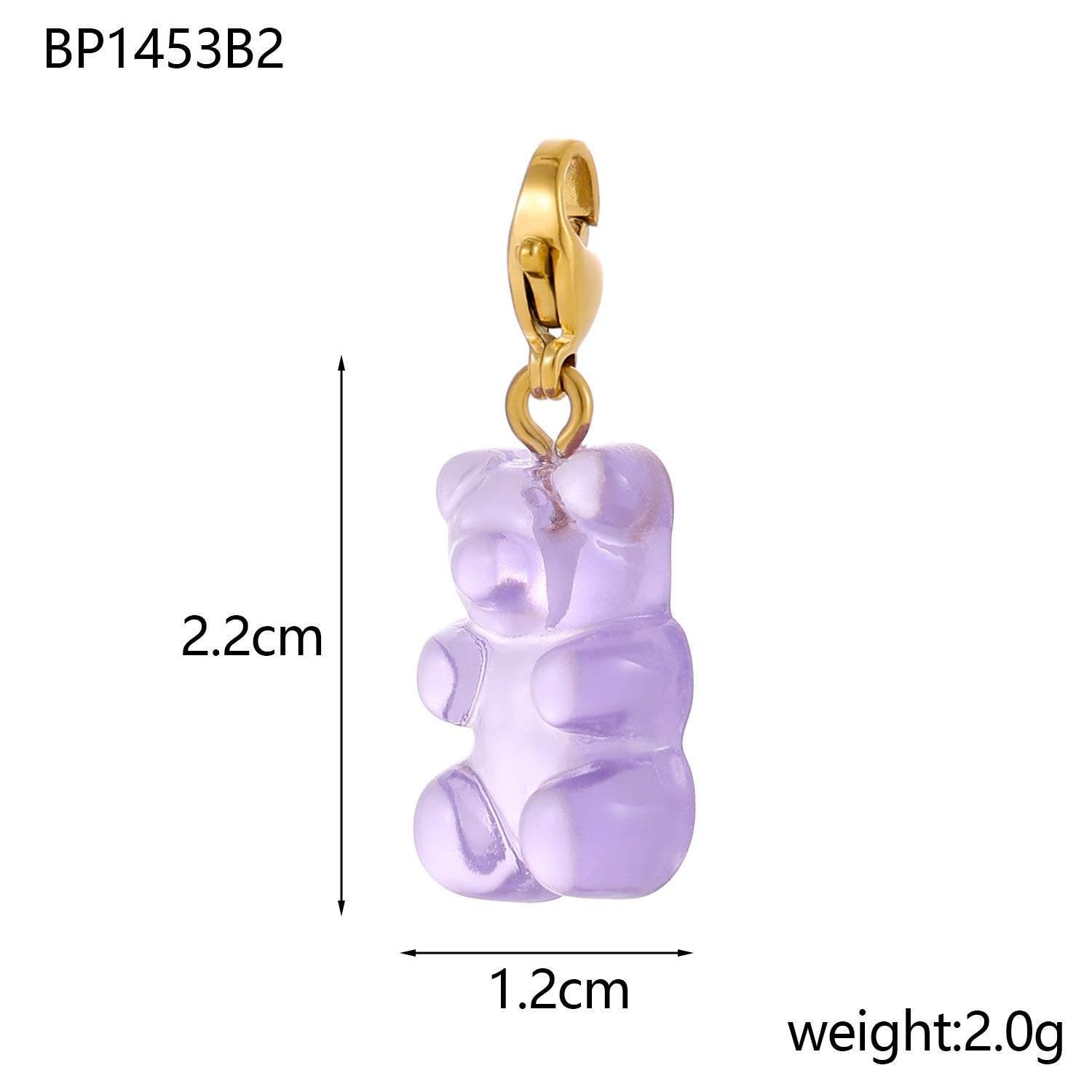 Wholesale  Macaron Colorful Bear DIY Jewelry Pendant