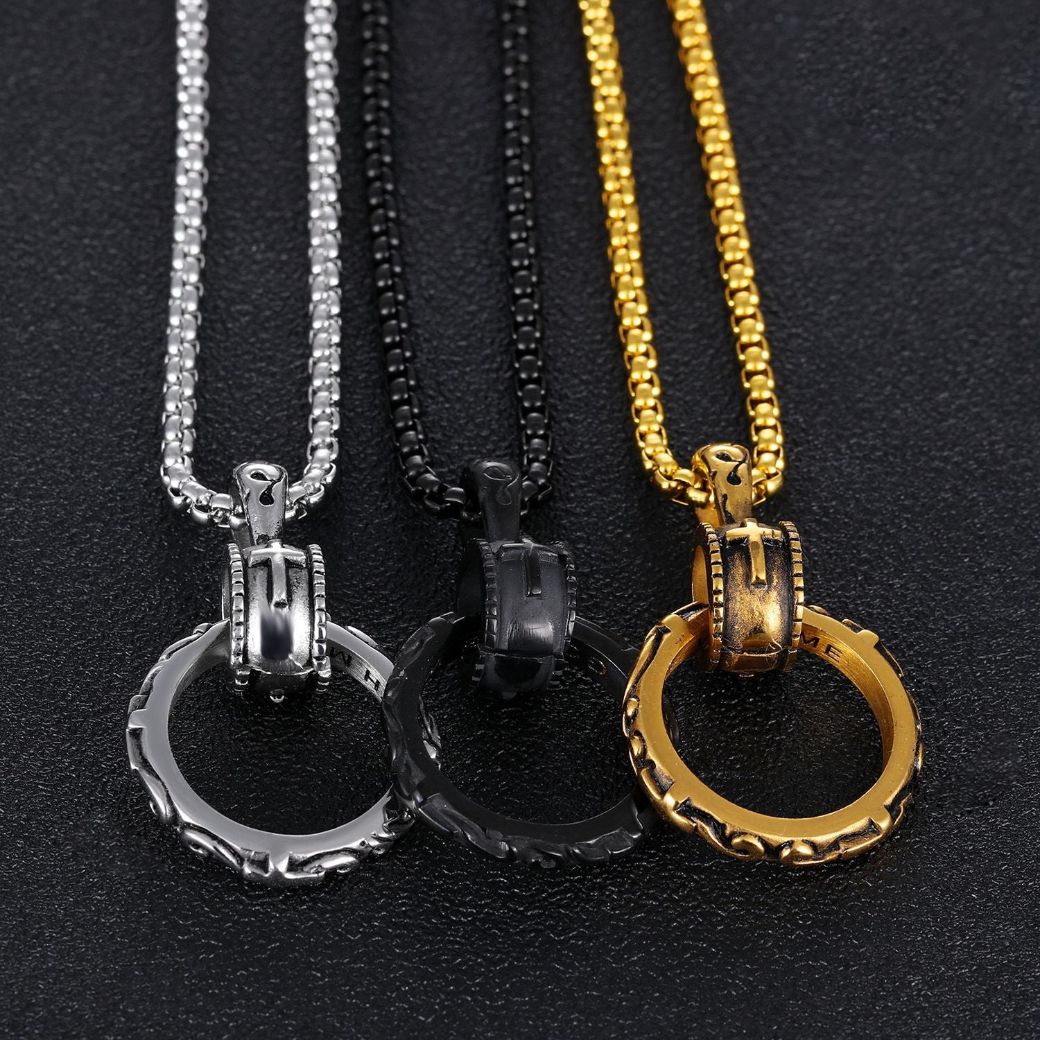 Wholesale Cross Men' s Titanium Steel Necklace