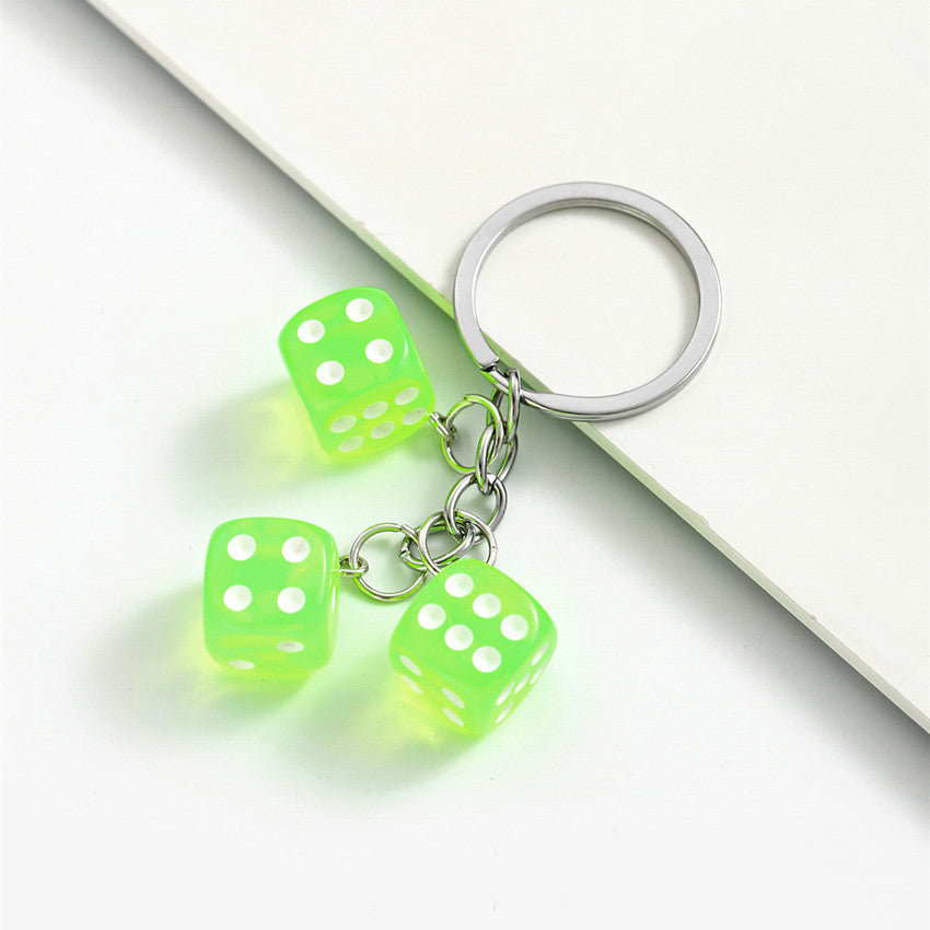 Wholesale Resin dice keychain pendant