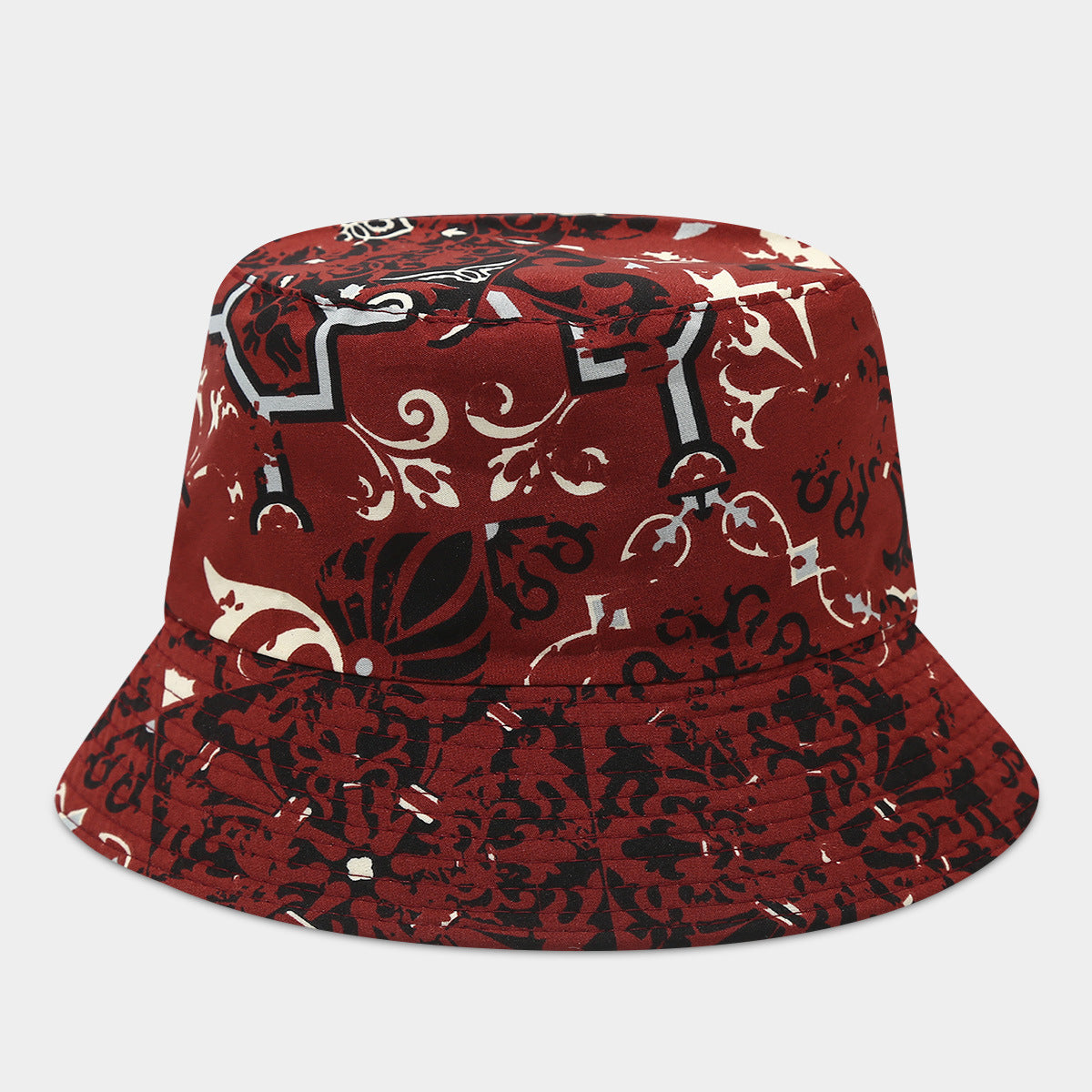 Wholesale Double-Sided Fisherman Hat  Flower Pattern Basin Hat