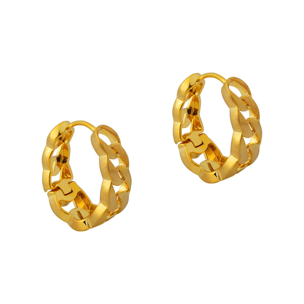 Wholesale  Brushed Chain Earrings  Versatile Earrings