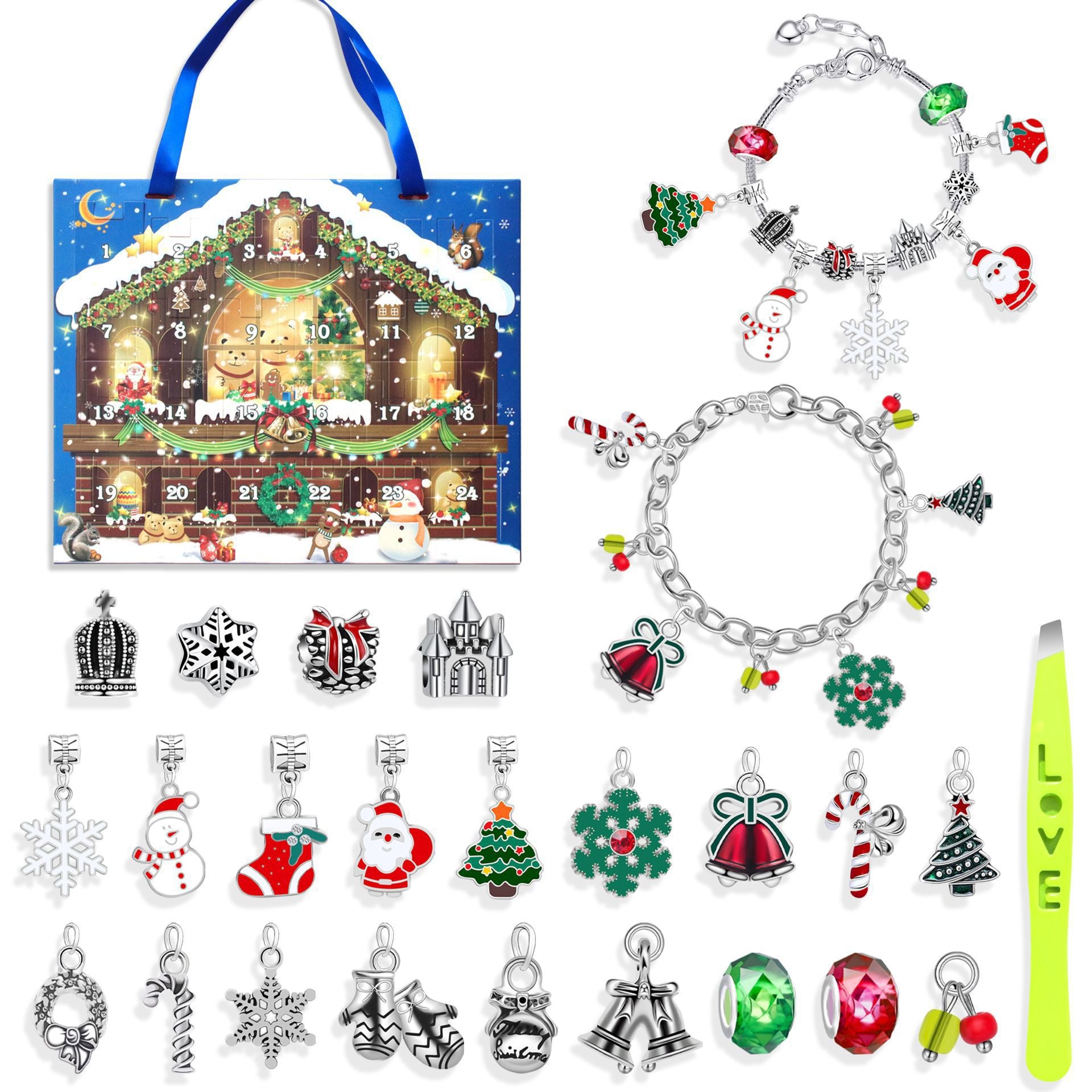 Wholesale Christmas Creative Blind Box Earrings Bracelet ACC-BT-HuaNa001
