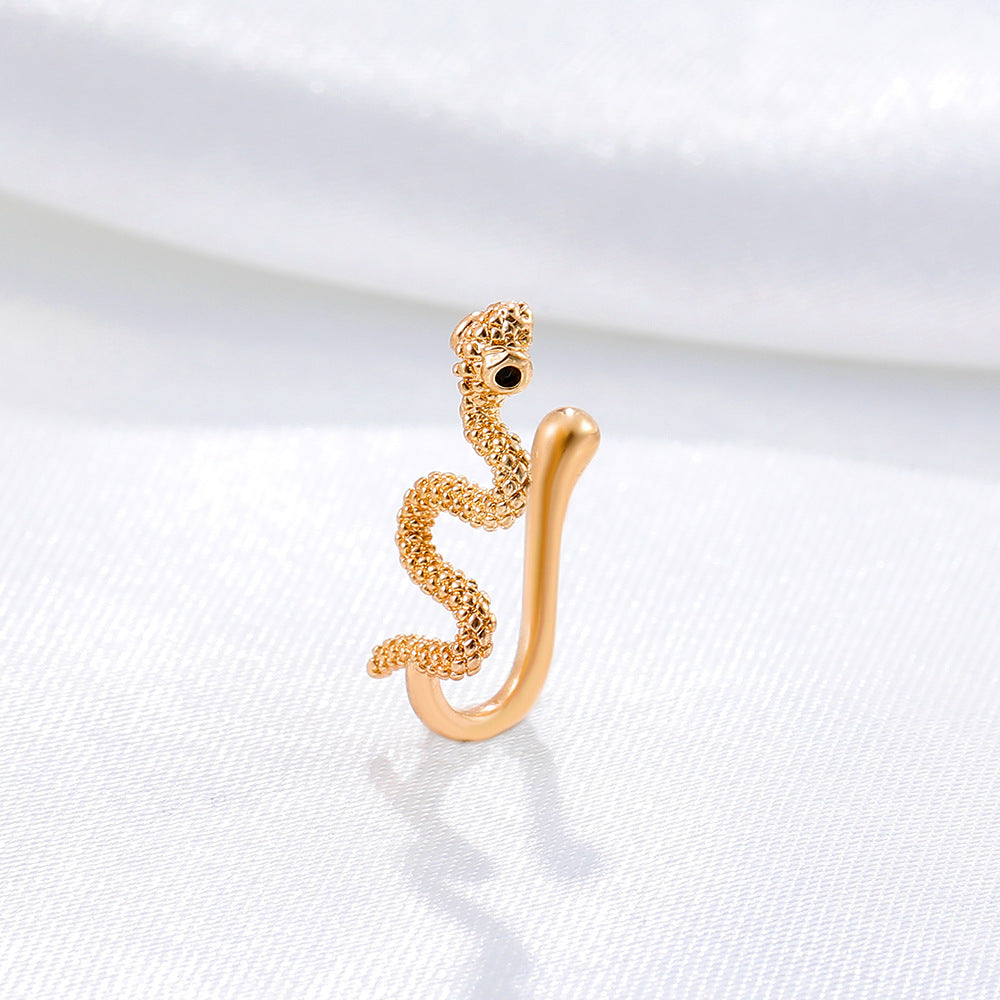 Wholesale  Metal Non-Perforated U-Shaped Nose Clip Snake-Shaped  Jewelry