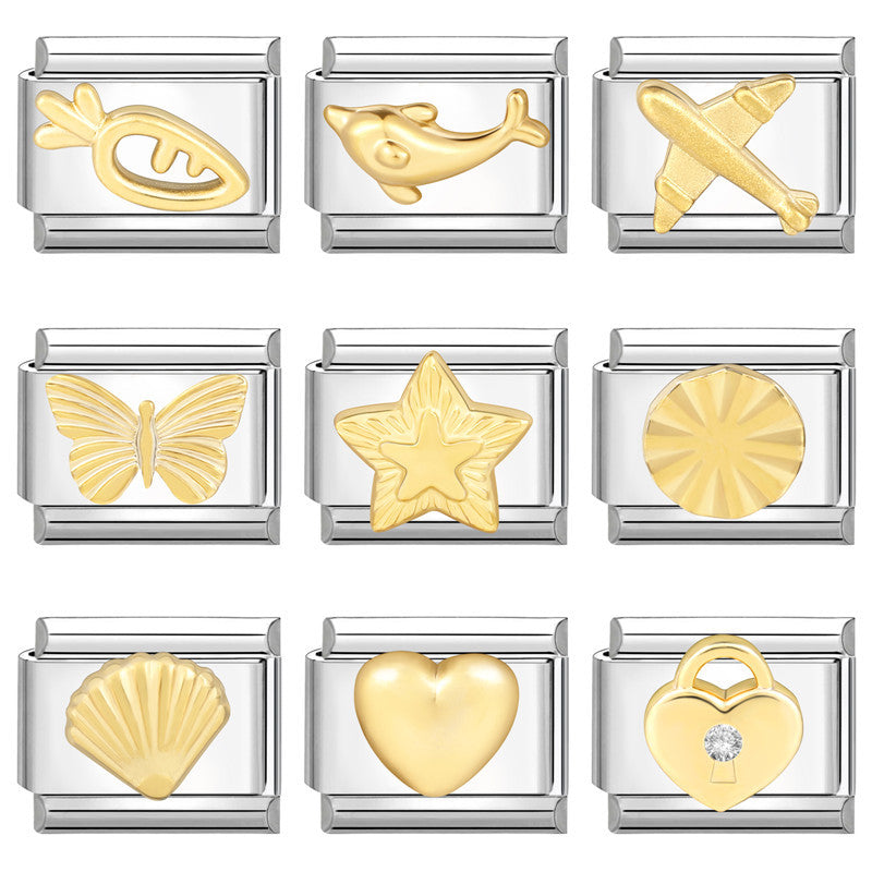 Wholesale Italian Charm Bracelet 9mm DIY Splicing Removable  Stainless Steel Composable Bracelet