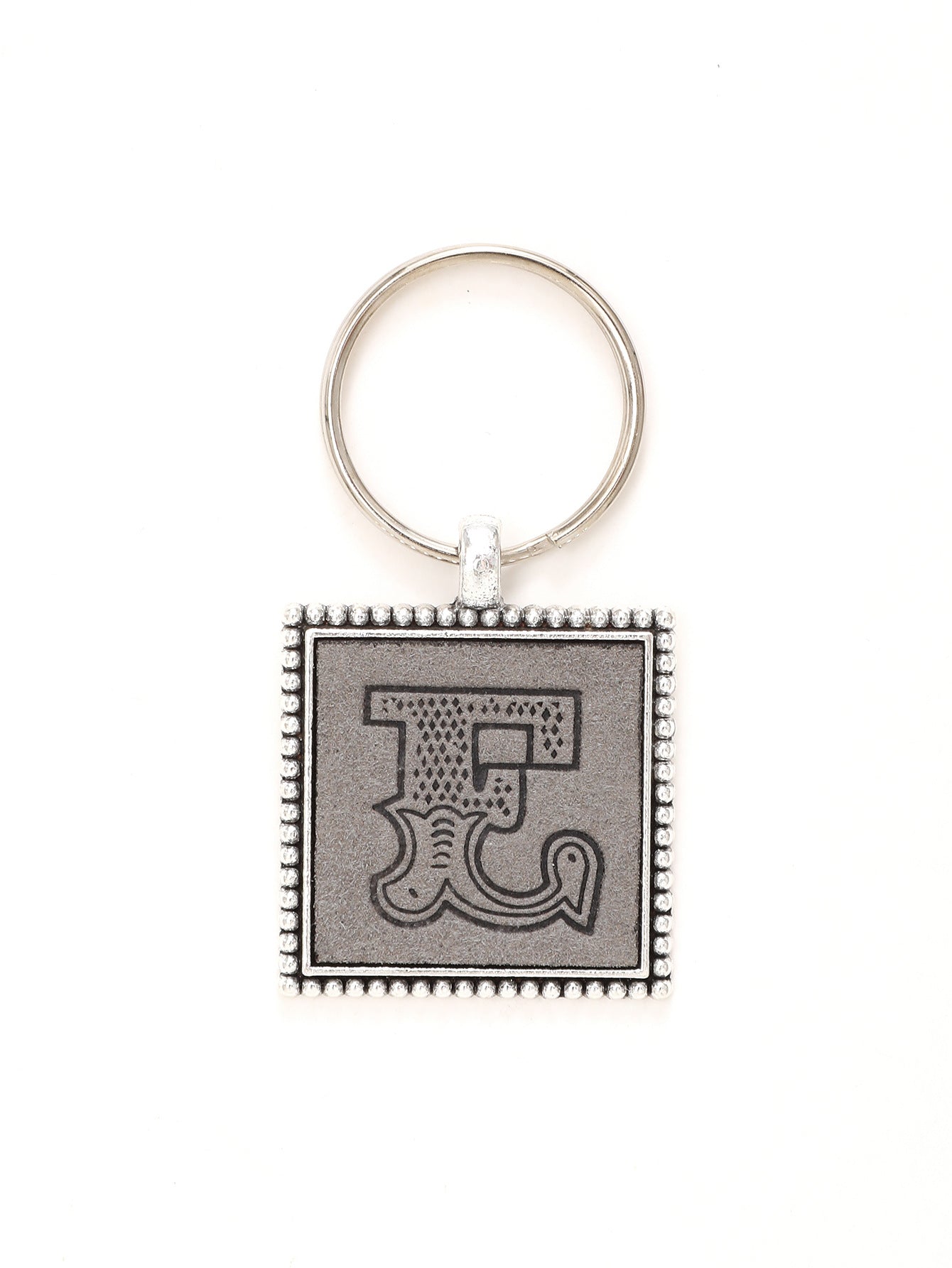 Wholesale 26 Letters Leather Embossed Keychain