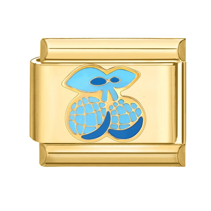 Wholesale Italian charm bracelet 9 facial mask DIY splicing removable stainless steel com posable bracelet