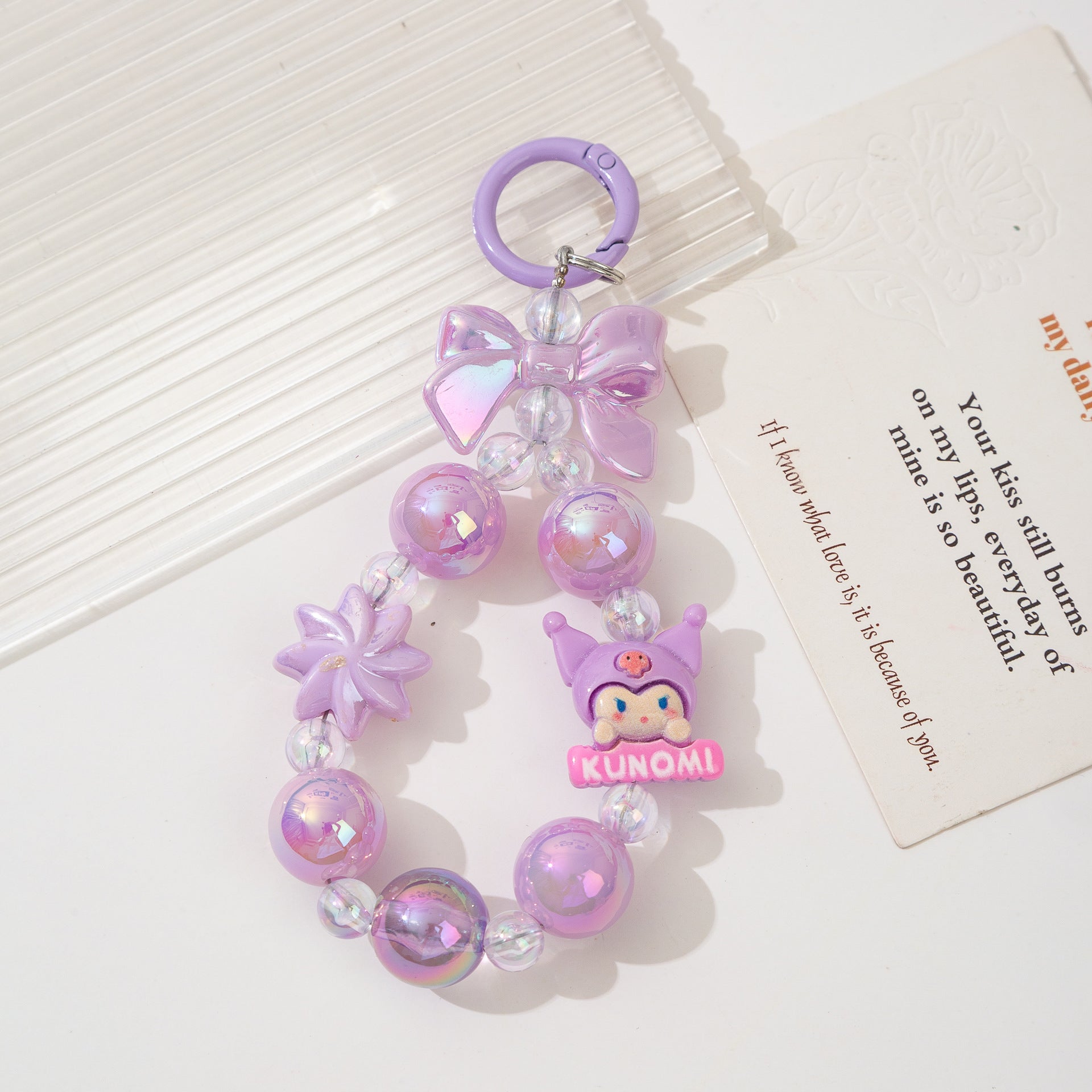 Wholesale Cartoon Fun Handmade Beaded Acrylic Colorful Keychain ACCVIP