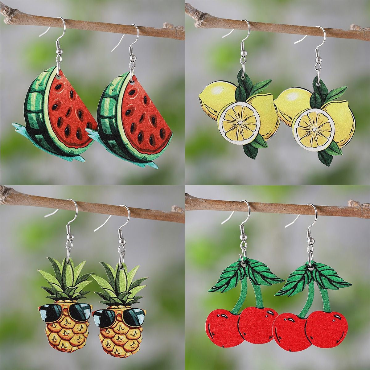 Wholesale Christmas acrylic earrings personality trend travel design earrings