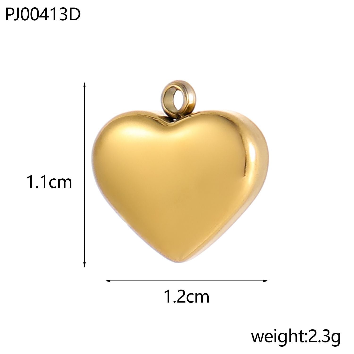 Wholesale Glossy heart five-pointed star stainless steel DIY pendant