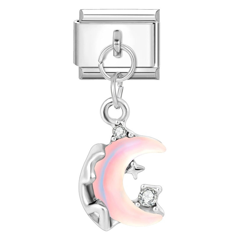 Wholesale Italian Charm Bracelet 9mm DIY Splicing Cute Pendant Stainless Steel Composable Bracelet