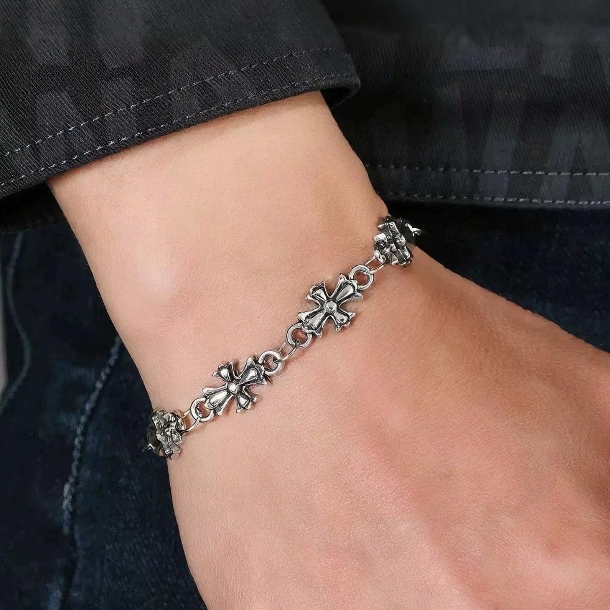 Wholesale Alloy Cross Bracelet Unisex Vintage Fashion Jewelry Accessory Gift Travel Souvenir