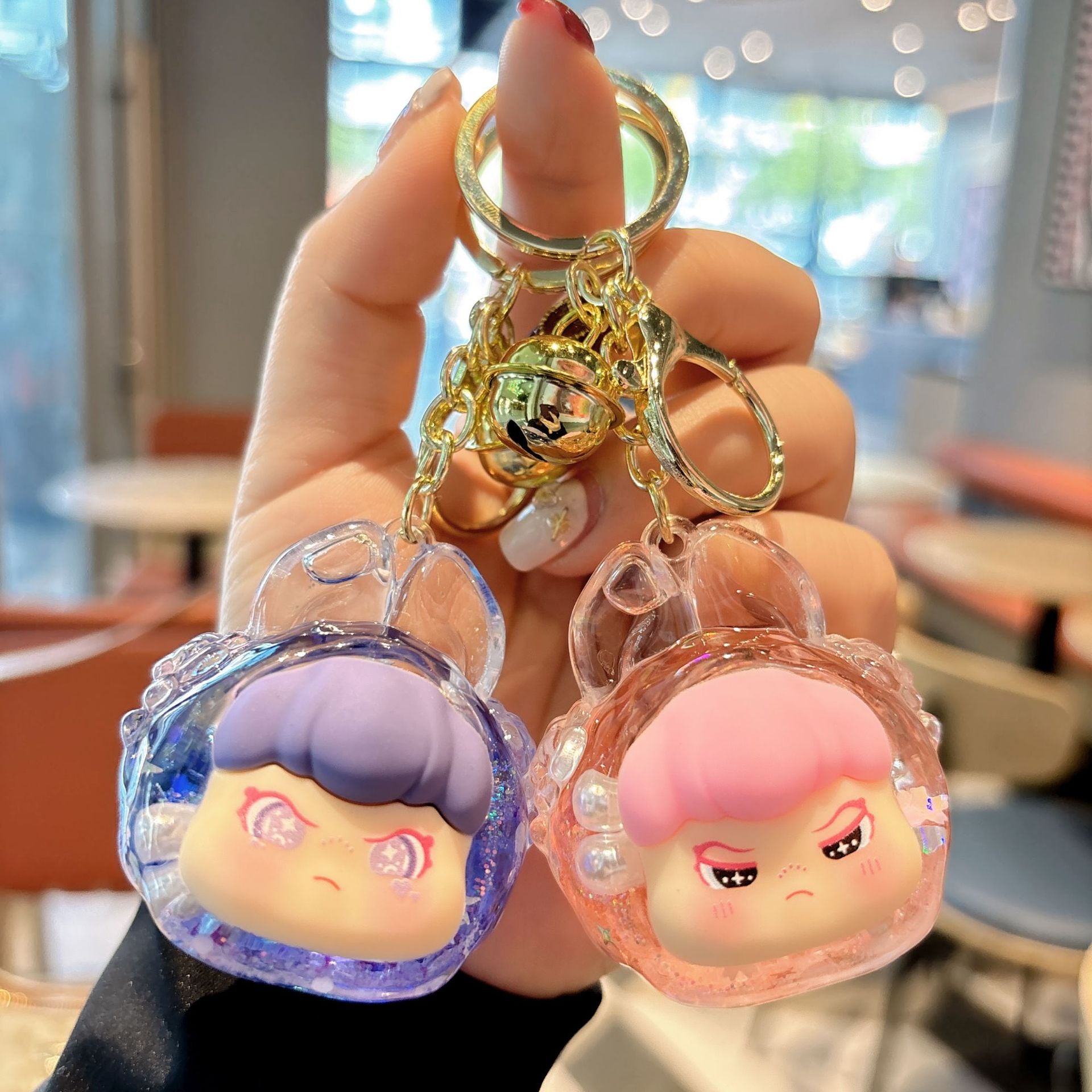 Wholesale Magic Rabbit Flash Acrylic Oil Keychain
