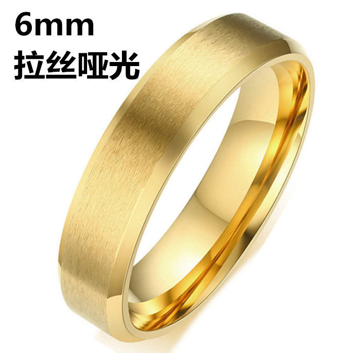 Wholesale 4/6/8mm Double Beveled Stainless Steel Men's Rings ACC-RS-GouYa004