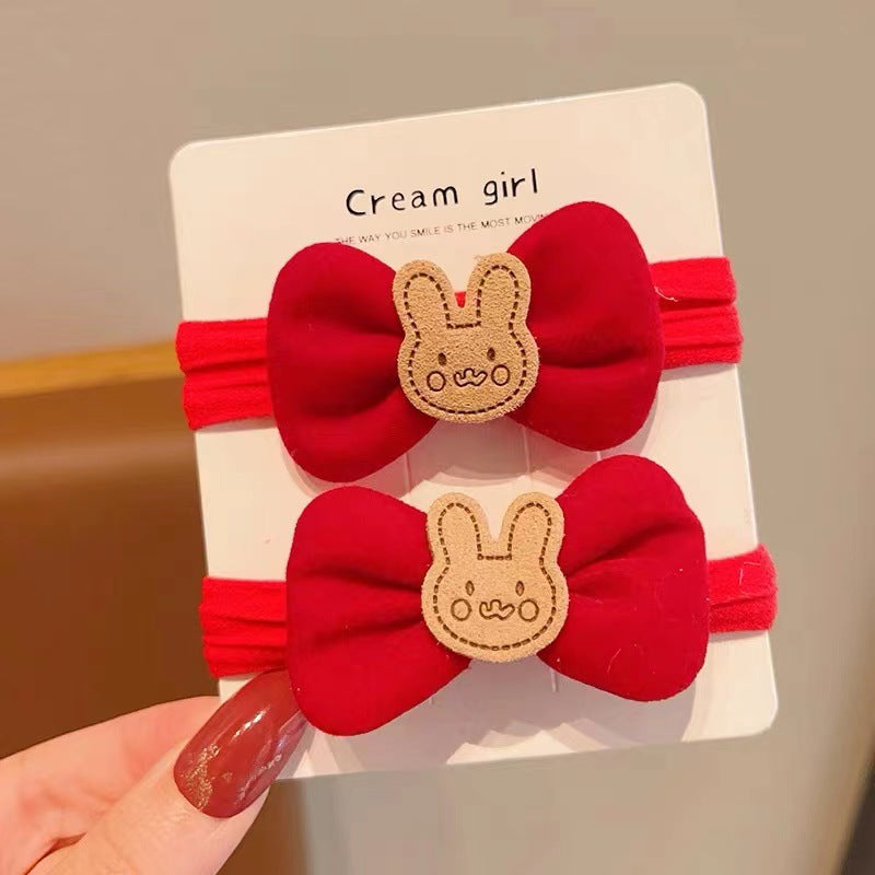 Wholesale Red Bow Headband Hair Tie Hair Scrunchies ACC-HS-Shenb002