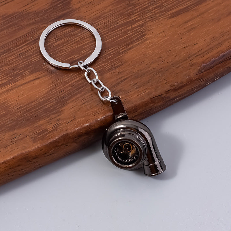 Wholesale Creative metal rotating turbocharger keychain