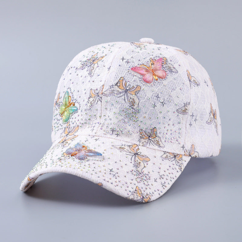 Wholesale lace butterfly dragonfly decorative baseball cap