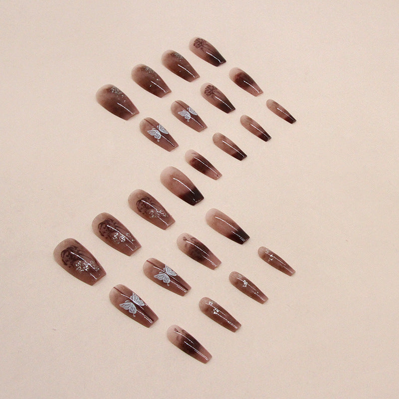 Wholesale 24 Pieces/box Rose Butterfly Nails Kits Nail Stickers