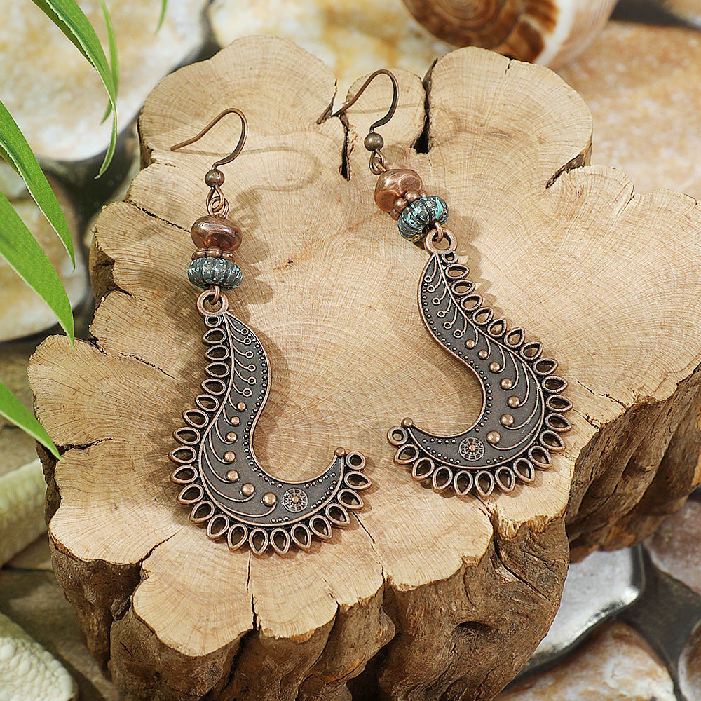 Wholesale Retro Bohemian Earrings Maillard Color Trendy Fashion Accessory for Autumn Winter