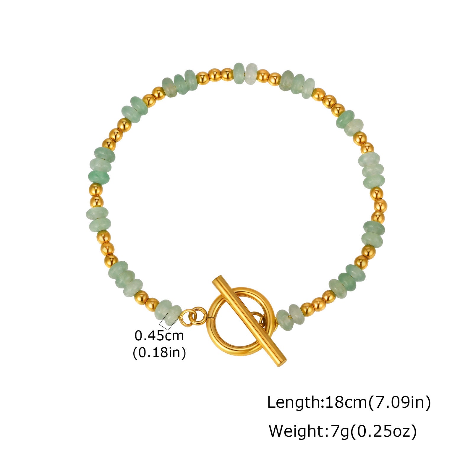 Wholesale Stainless Steel Colorful Natural Stone Beaded Bracelet Women S Fashion Jewelry Accessory