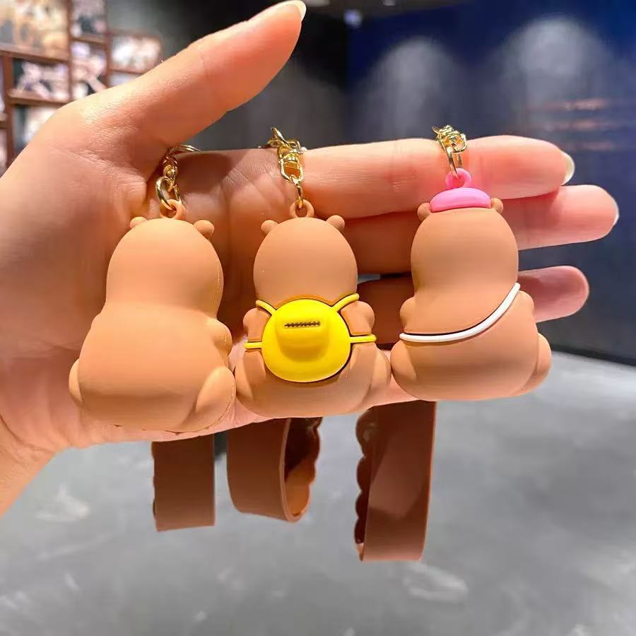 Wholesale Cute Capybara Keychain Bag Pendant Creative Car Key Accessory Boutique Resale